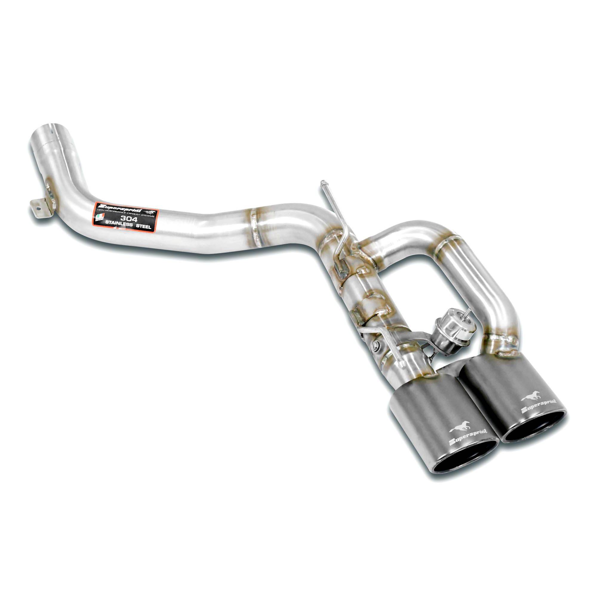 Tubo posteriore destro con valvola "Gun Metal Grey"