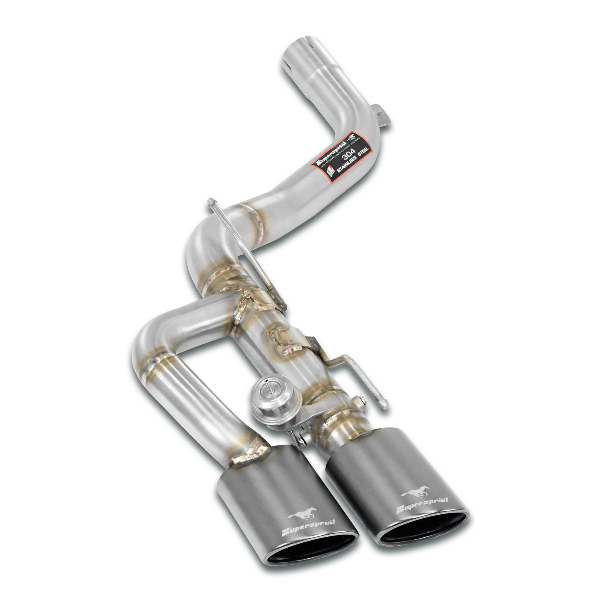 Tubo posteriore sinistro con valvola "Gun Metal Grey"