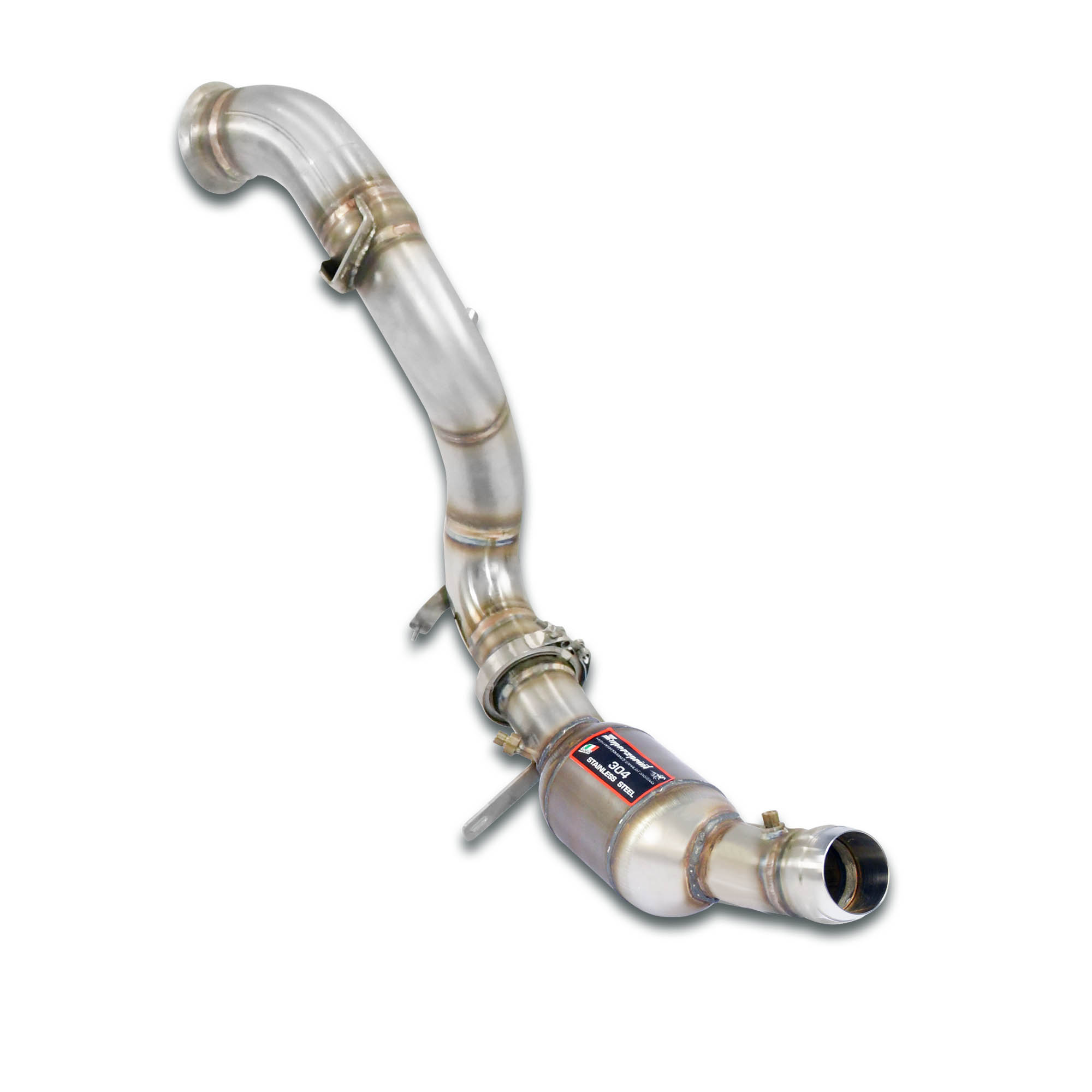 Downpipe Destro + catalizzatore metallico 100CPSI WRC<br>Elimina catalizzatore primario + GPF