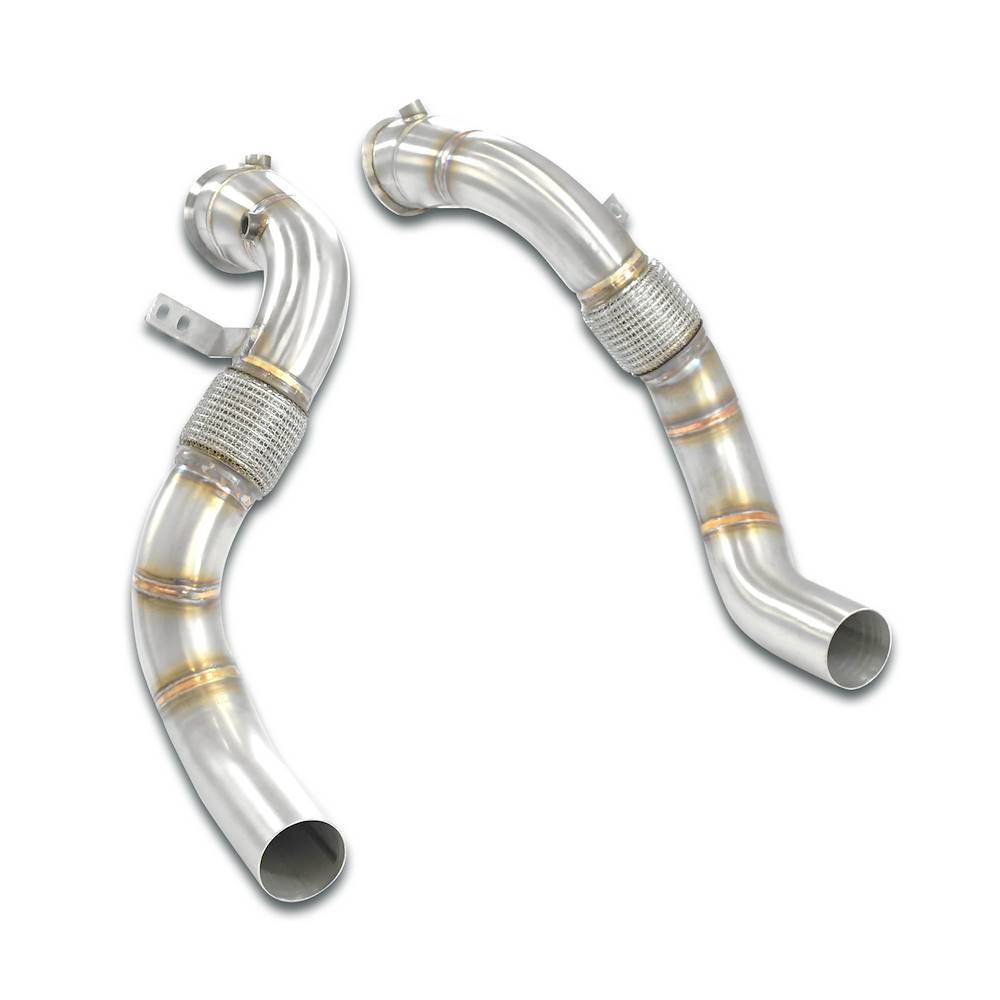Kit tubi turbina Destro - Sinistro<br>(sostituzione catalizzatore)<br>Compatibile con impianto "Cat.-Back" di serie