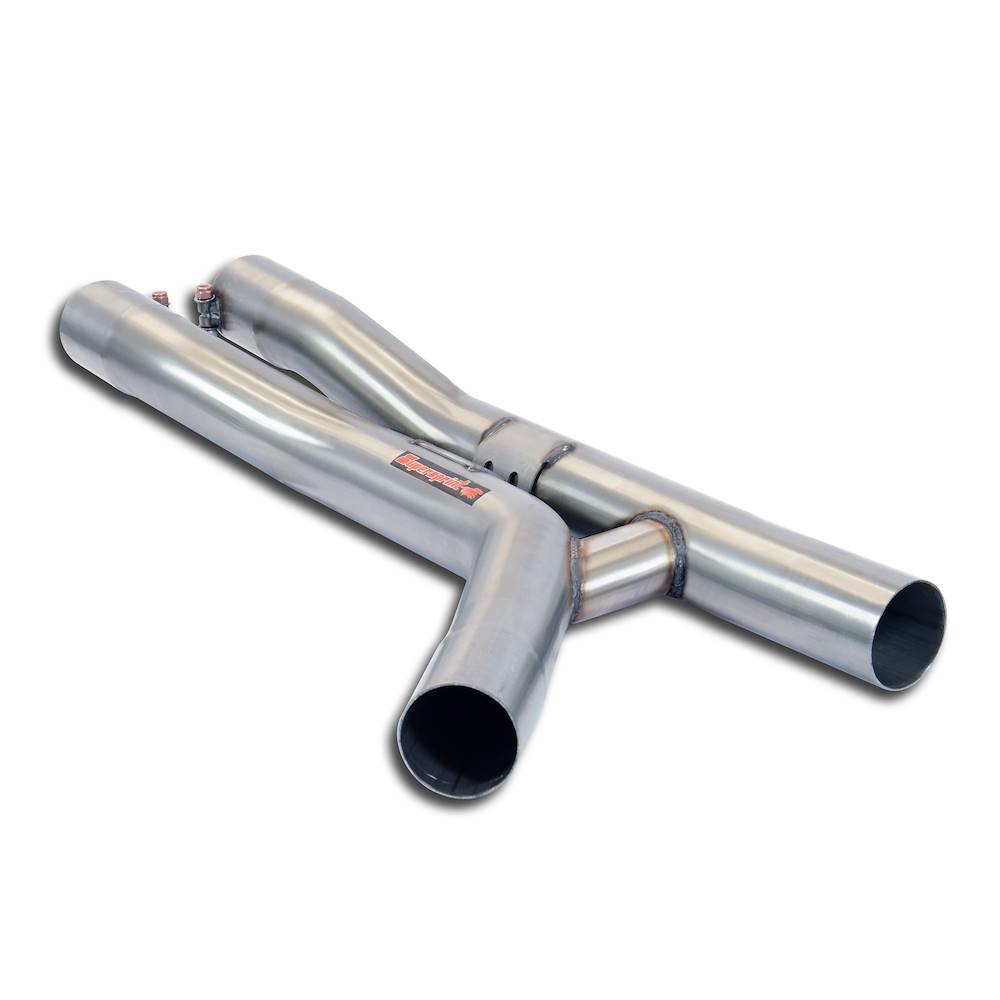 J-Pipe Touring Package<br>Elimina catalizzatori secondari + silenziatore centrale<br>Per silenziatore posteriore di serie