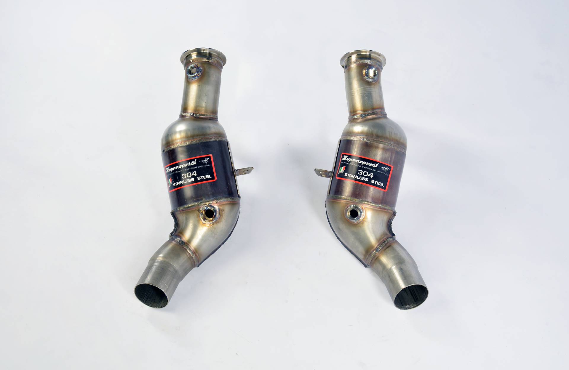 Downpipe sinistro + Catalizzatore metallico 200CPSI