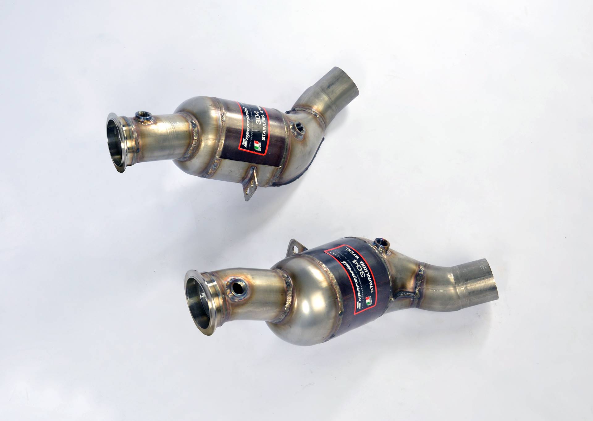 Downpipe sinistro + Catalizzatore metallico 200CPSI