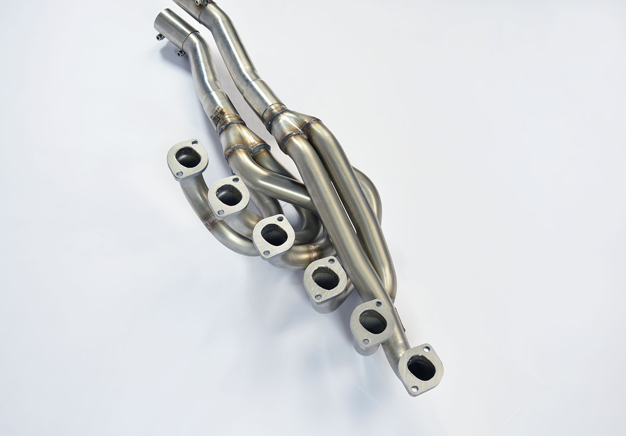 Collettore Inox + tubi collegamento per catalizzatore di serie<br>(Guida a sinistra)