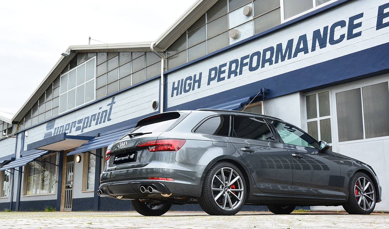 AUDI S4 Quattro (Berlina + Avant) 3.0 TFSi V6 (354 Hp) -> Impianto di scarico completo Supersprint con valvole