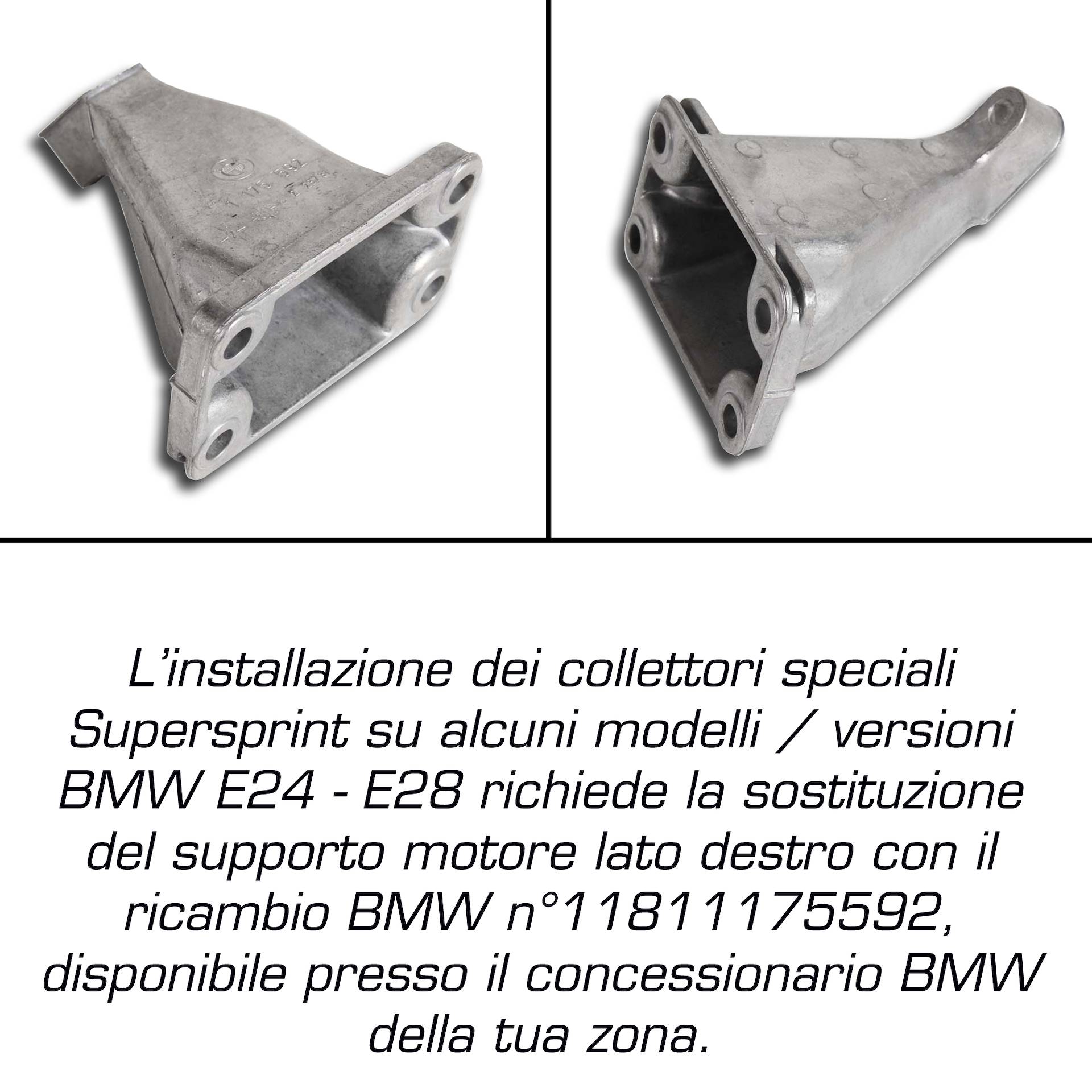 Collettore Inox + tubi di collegamento<br>(Guida a sinistra)