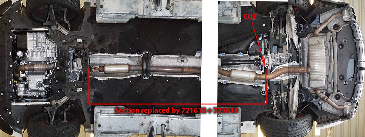 Tubo centrale LIGHTWEIGHT<br>(sostituisce silenziatore centrale di serie)