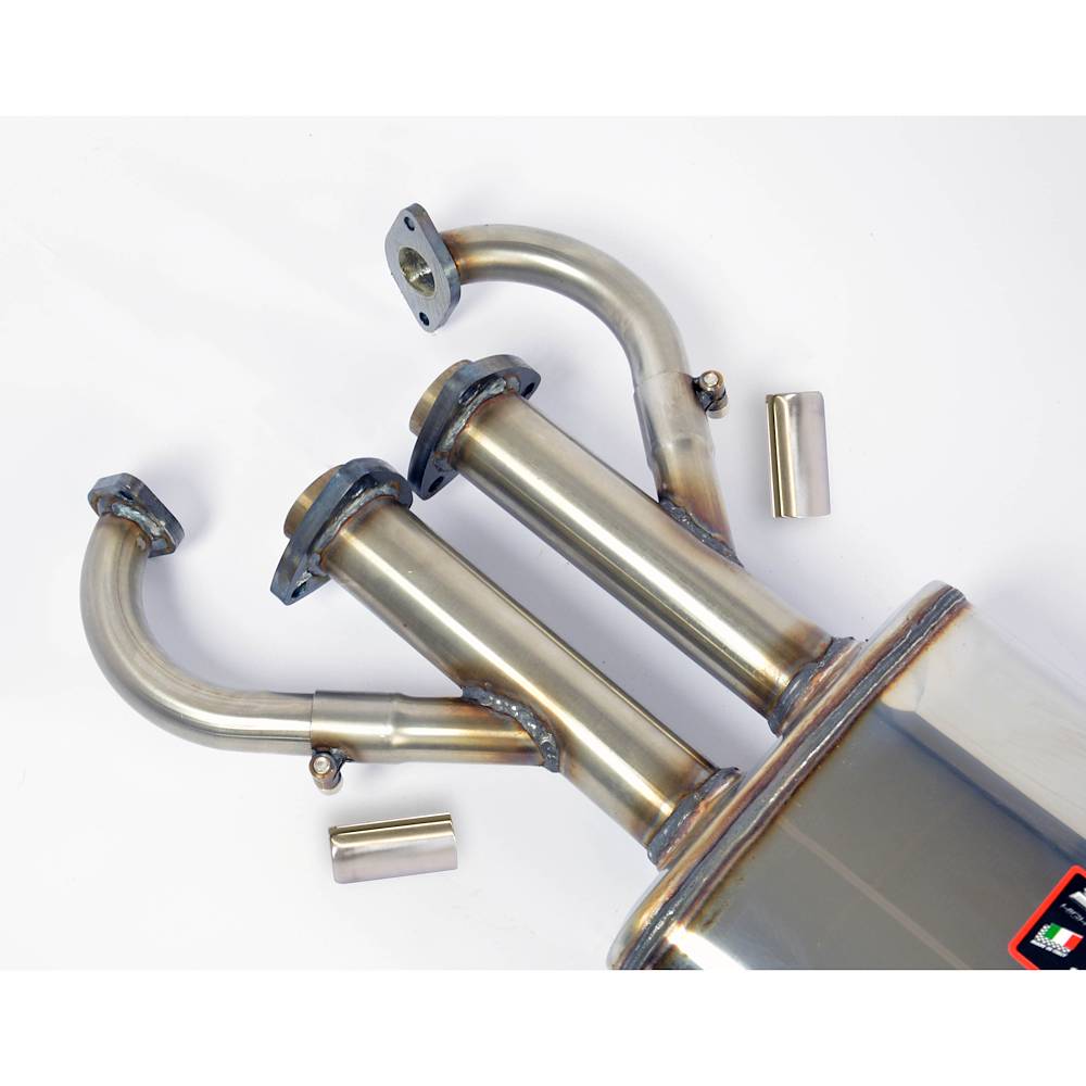 Scarico anteriore + centrale destro (3 Silenziatori)<br>Disponibile su richiesta