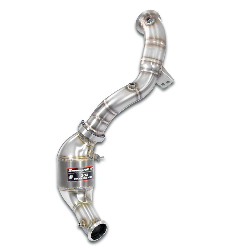 Kit downpipe sinistro con catalizzatore secondario (Elimina Pre-kat)