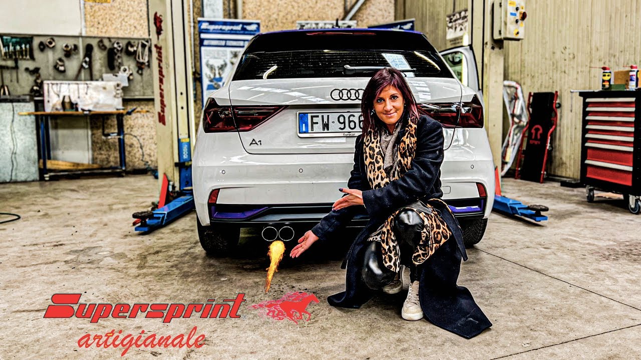 AUDI A1 con uno SCARICO ARTIGIANALE  SUPERSPRINT