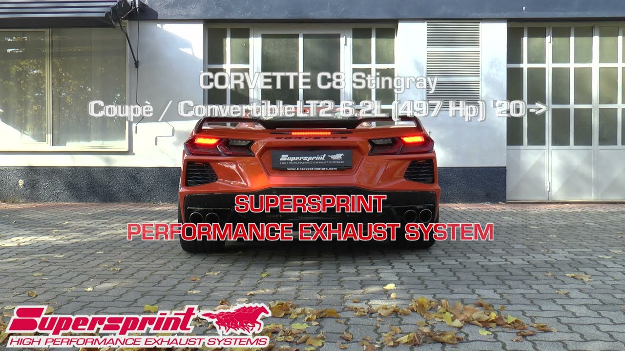 Supersprint exhaust for CORVETTE C8 Stingray Coupé / Convertible LT2 6.2L (497 Hp) '20