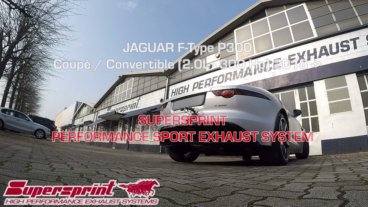 Supersprint exhaust for JAGUAR F-TYPE P300 COUPÉ CONVERTIBLE (2.0L - 300 HP) 2018